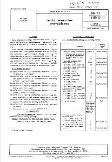 Emalie poliwinylowe chemoodporne BN-73/6115-15