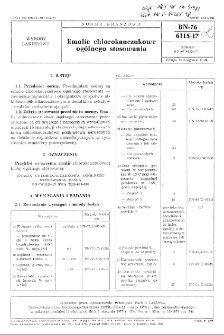 Emalie chlorokauczukowe ogólnego stosowania BN-76/6115-17
