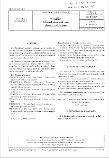 Emalie chlorokauczukowe chemoodporne BN-73/6115-18