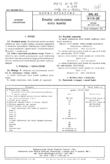 Emalie celulozowe nitro kombi BN-82/6115-29