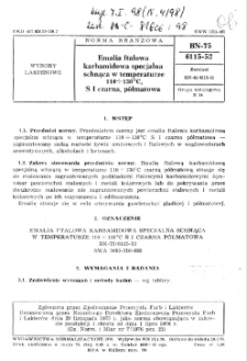 Emalia ftalowa karbamidowa specjalna schnąca w temperaturze 110÷130°C, S I czarna, półmatowa BN-75/6115-52