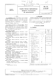 Emalie ftalowe karbamidowe specjalne renowacyjne do samochodów BN-70/6115-59