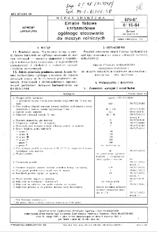 Emalie ftalowe karbamidowe ogólnego stosowania do maszyn rolniczych BN-81/6115-64