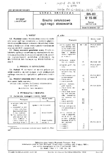 Emalie celulozowe ogólnego stosowania BN-83/6115-66