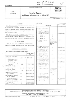 Emalia ftalowa ogólnego stosowania - "Emolak" BN-78/6115-70