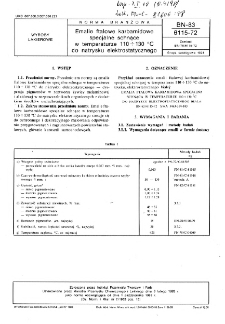 Emalie ftalowe karbamidowe specjalne schnące w temperaturze 110÷130°C do natrysku elektrostatycznego BN-83/6115-72