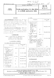 Emalia epoksydowa do zbiorników na produkty spożywcze, biała BN-78/6115-74