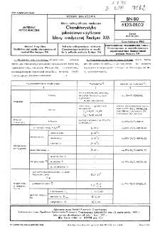 Błony radiograficzne medyczne - Charakterystyka jakościowo-użytkowa błony medycznej Rentgen XM BN-80/6123-01.02