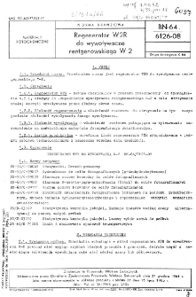 Regenerator W2R do wywoływacza rentgenowskiego W-2 BN-64/6126-08