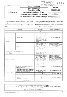 Błony fluorograficzne - Charakterystyka jakościowo-użytkowa błony zwojowej czarno-białej na rdzeniu do naświetlania światłem zielonym BN-81/6121-05.03