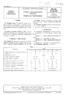 Produkty tłuszczopochodne naturalne - Stearyna techniczna BN-84/6133-03