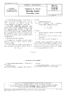 Szampony do włosów - Metody badań - Oznaczanie wody BN-74/6140-08 Arkusz 13