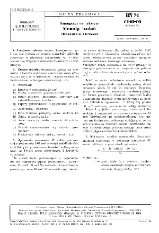 Szampony do włosów - Metody badań - Oznaczanie alkoholu BN-74/6140-08 Arkusz 14