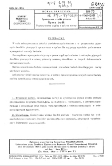 Syntetyczne środki piorące - Płynne środki - Postanowienia ogólne i zakres normy BN-75/6142-01 Arkusz 00