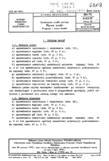 Syntetyczne środki piorące - Płynne środki - Program i ocena badań BN-75/6142-01 Arkusz 03