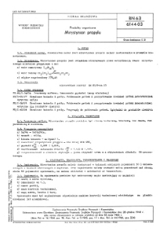 Produkty organiczne - Mirystynian propylu BN-63/6144-03