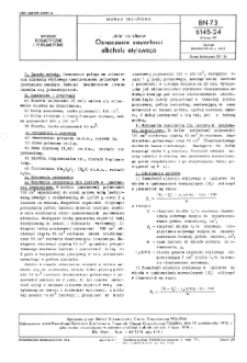 Lakier do włosów - Oznaczanie zawartości alkoholu etylowego BN-73/6145-24 Arkusz 09