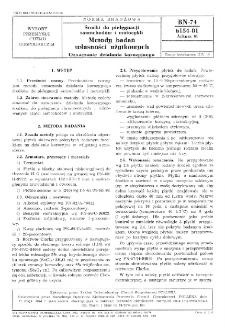 Środki do pielęgnacji samochodów i motocykli - Metody badań własności użytkowych - Oznaczanie działania korozyjnego BN-74/6154-01 Arkusz 01