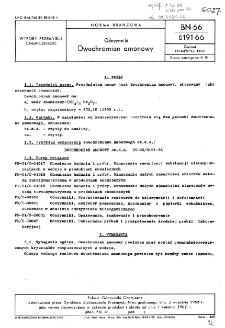 Odczynniki - Dwuchromian amonowy BN-66/6191-66