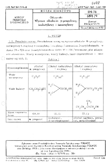 Odczynniki - Wyższe alkohole: n-propylowy, izobutylowy i izoamylowy BN-76/6191-79