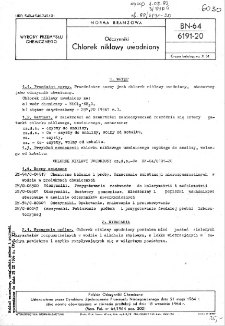 Odczynniki - Chlorek niklawy uwodniony BN-64/6191-20