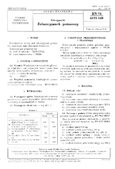 Odczynniki - Żelazicyjanek potasowy BN-76/6191-148