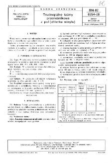 Trudnopalne taśmy przenośnikowe z poli(chlorku winylu) BN-82/6354-08