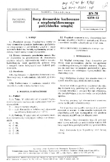 Rury drenarskie karbowane z nieplastyfikowanego poli(chlorku winylu) BN-78/6354-12