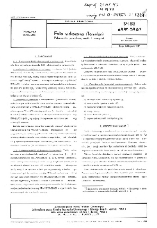 Folia wiskozowa (Tomofan) - Pakowanie, przechowywanie i transport BN-83/6385-03.02