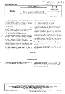 Folia wiskozowa (Tomofan) - Oznaczanie wytrzymałości zgrzewu na rozrywanie BN-74/6385-03 Arkusz 08