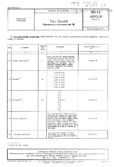 Folia Estrofol - Charakterystyka techniczna folii EK BN-73/6392-01 Arkusz 11