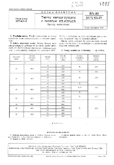 Taśmy samoprzylepne z tworzyw sztucznych - Szereg wymiarowy BN-80/6419-05.01