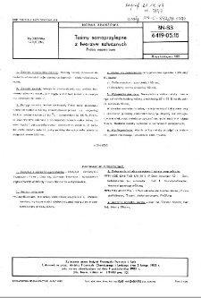 Taśmy samoprzylepne z tworzyw sztucznych - Próba napięciowa BN-83/6419-05.15