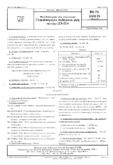 Niewulkanizowane płyty antykorozyjne - Charakterystyka techniczna płyty rodzaju IZA-174 BN-76/6616-15 Arkusz 17