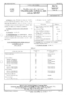 Niewulkanizowane płyty antykorozyjne - Charakterystyka techniczna płyty rodzaju IZA-127 BN-76/6616-15 Arkusz 21