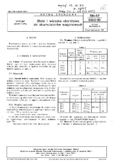 Bloki i wieczka ebonitowe do akumulatorów wagonowych BN-82/6656-03