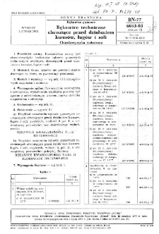 Rękawice gumowe - Rękawice techniczne chroniące przed działaniem kwasów, ługów i soli - Charakterystyka techniczna BN-77/6663-03 Arkusz 12