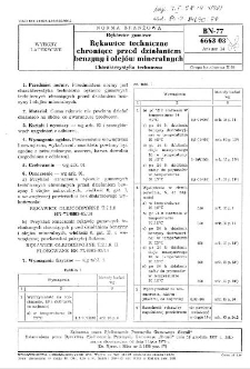 Rękawice gumowe - Rękawice techniczne chroniące przed działaniem benzyny i olejów mineralnych - Charakterystyka techniczna BN-77/6663-03 Arkusz 14