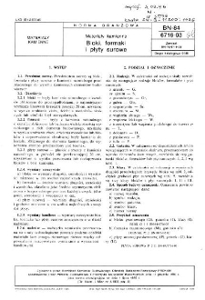 Materiały kamienne - Bloki, formaki i płyty surowe BN-84/6716-03