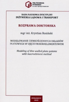 Modelowanie cienkościennych układów płytowych w ujęciu makroelementowym