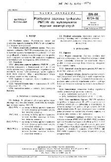Plastyczna zaprawa tynkarska PMT/W do wykonywania wypraw wewnętrznych BN-86/6734-02