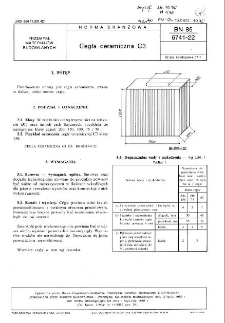 Cegła ceramiczna C3 BN-85/6741-22