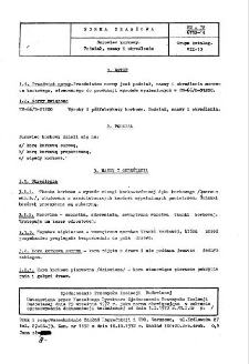 Surowiec korkowy - Podział, nazwy i określenia BN-72/6752-14
