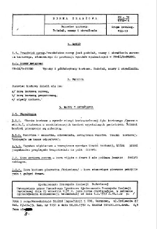 Surowiec korkowy - Podział, nazwy i określenia BN-72/6752-14