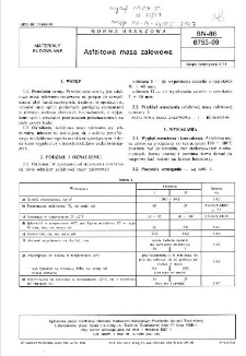 Asfaltowa masa zalewowa BN-86/6753-09