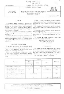 Kity budowlane kauczukowe uszczelniające BN-85/6753-07