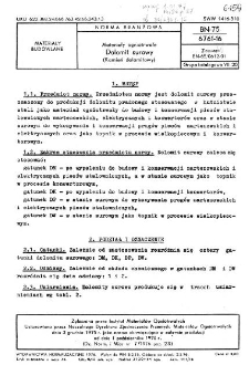 Materiały ogniotrwałe - Dolomit surowy - (Kamień dolomitowy) BN-75/6761-16