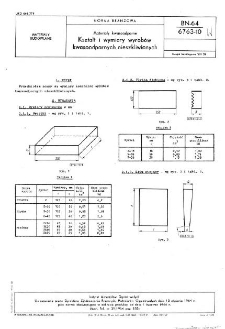 Materiały kwasoodporne - Kształt i wymiary wyrobów kwasoodpornych nieszkliwionych BN-64/6763-10