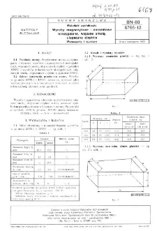 Materiały ogniotrwałe - Wyroby magnezytowe i dolomitowe niewypalane, wiązane smołą, ulepszane cieplnie - Wymagania i wymiary BN-80/6766-13