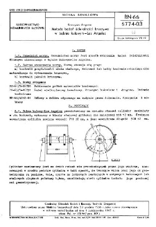 Kruszywo drogowe - Metoda badań ścieralności kruszywa w bębnie kulowym - Los Angeles BN-66/6774-03